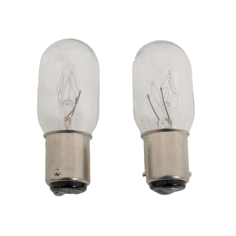 (2) Push In Style Light Bulbs - Part # 2PCW - Central Michigan Sewing Supplies