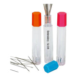 Dritz Needle Storage Tubes - Magnetic Organizer with Labels (3-Pack)