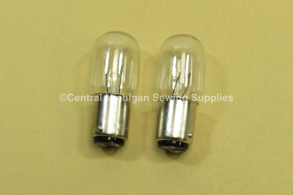 Light Bulb 15 watt, 5/8'' Base, Small Glass, Push in Style - Part # 4PCW - Central Michigan Sewing Supplies