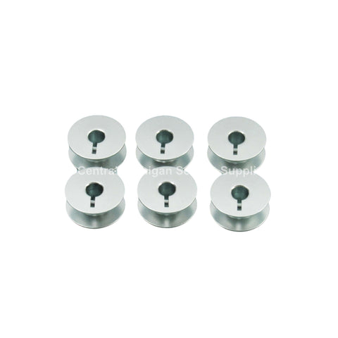(6) Aluminum Bobbins-Singer Part # 55623AQ