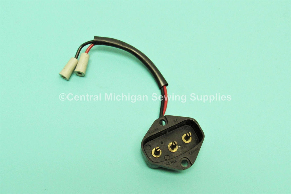 Electrical Plug 3 Pin - Fits Singer Model 301, 301A - Central Michigan Sewing Supplies