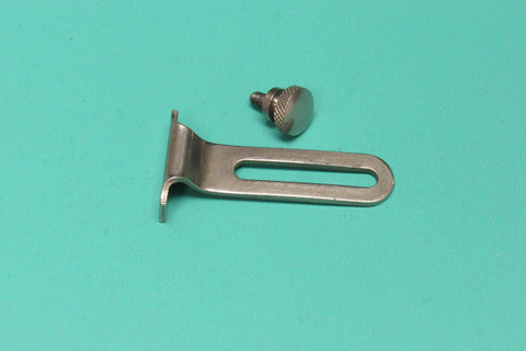 Cloth Guide & Thumb Screw - Fits Singer Models 15, 27, 28, 66, 99, 201, 221 - Central Michigan Sewing Supplies