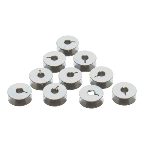 (10) Metal One Piece Bobbins L-Style - Part # 761094104 - Central Michigan Sewing Supplies