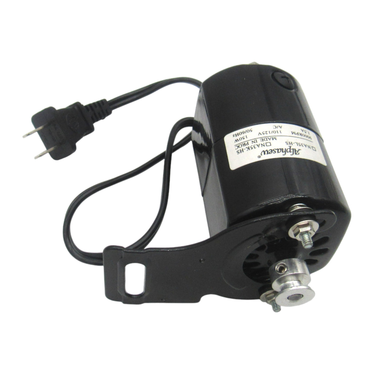 Alphasew 9000 RPM K-Bracket Sewing Machine Motor 1.5 AMP - Universal Mount