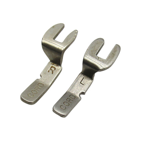 Vintage Original Right & Left Toe Cording Feet - Bottom Clamping for White, Kenmore & Domestic