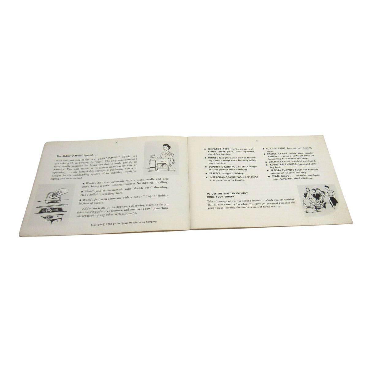 Original 1958 Singer Model 403 Instruction Manual - Complete 96-Page Guide - Central Michigan Sewing Supplies