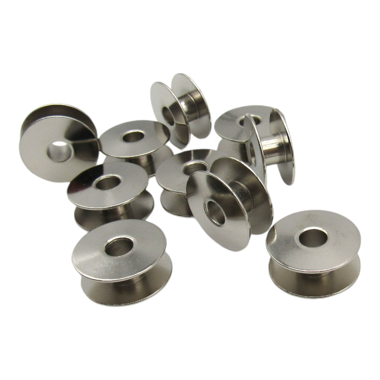 (10) Metal One Piece Bobbins No Holes - Part # 40264