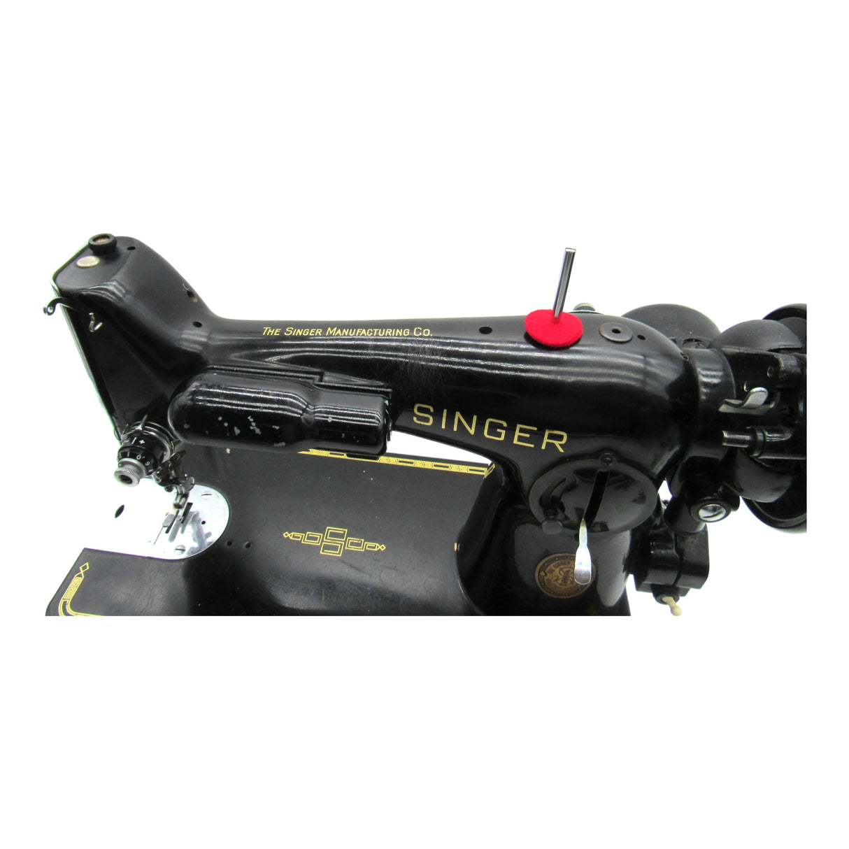 Replacement Top Screw-In Spool Pin with Felt Pad for Singer 201 (201-2 & Compatible Models)