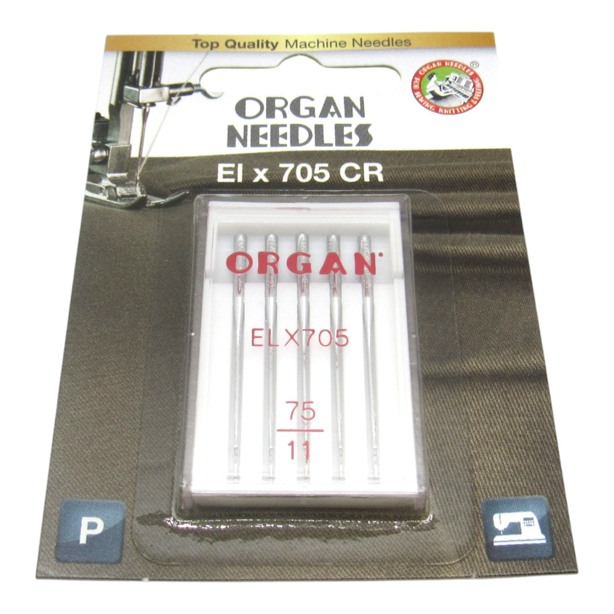 Organ ELx705 CR Chromium Serger Needles - Overlock & Cover Stitch