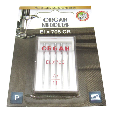 Organ ELx705 CR Chromium Serger Needles - Overlock & Cover Stitch