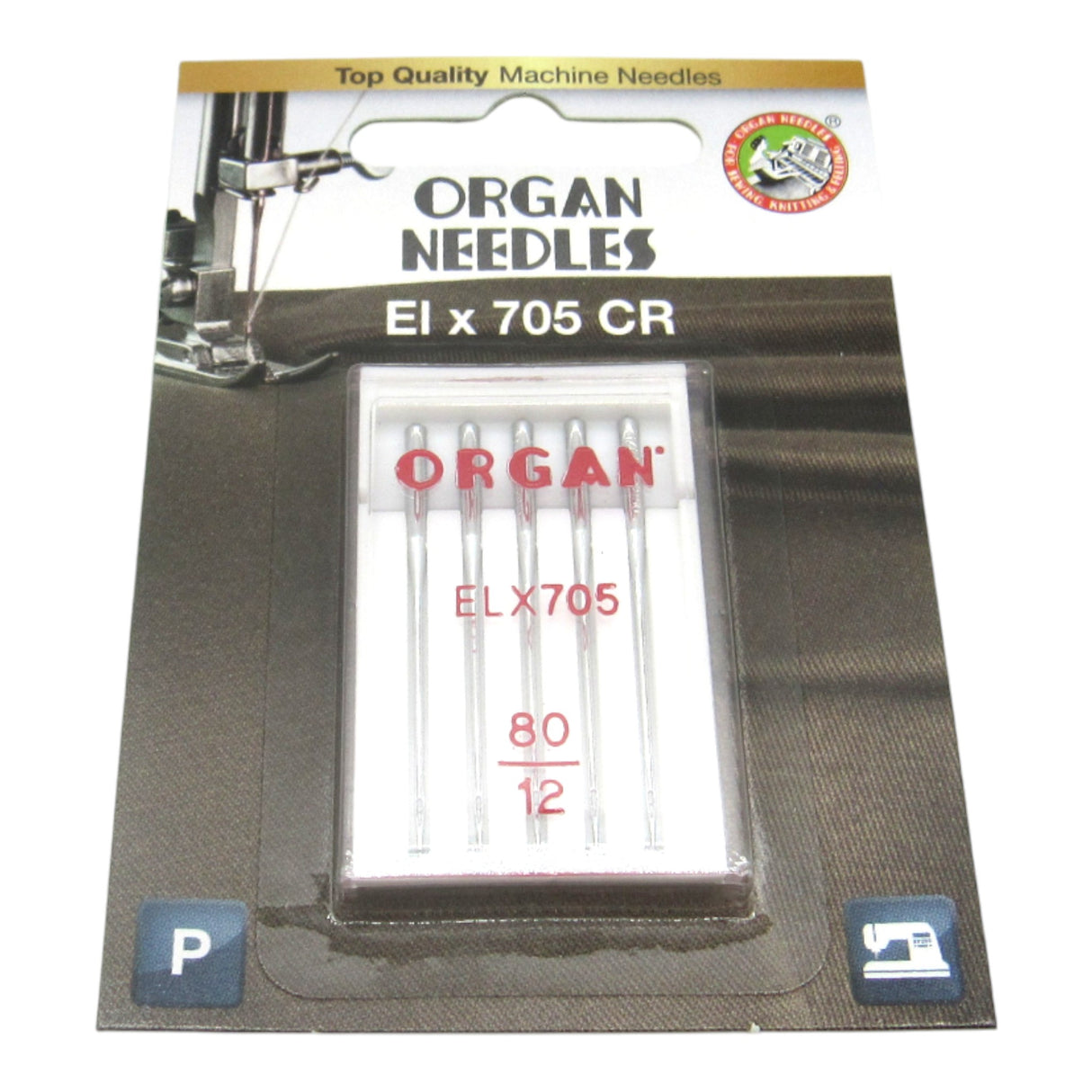 Organ ELx705 CR Chromium Serger Needles - Overlock & Cover Stitch