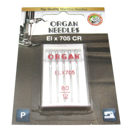Organ ELx705 CR Chromium Serger Needles - Overlock & Cover Stitch