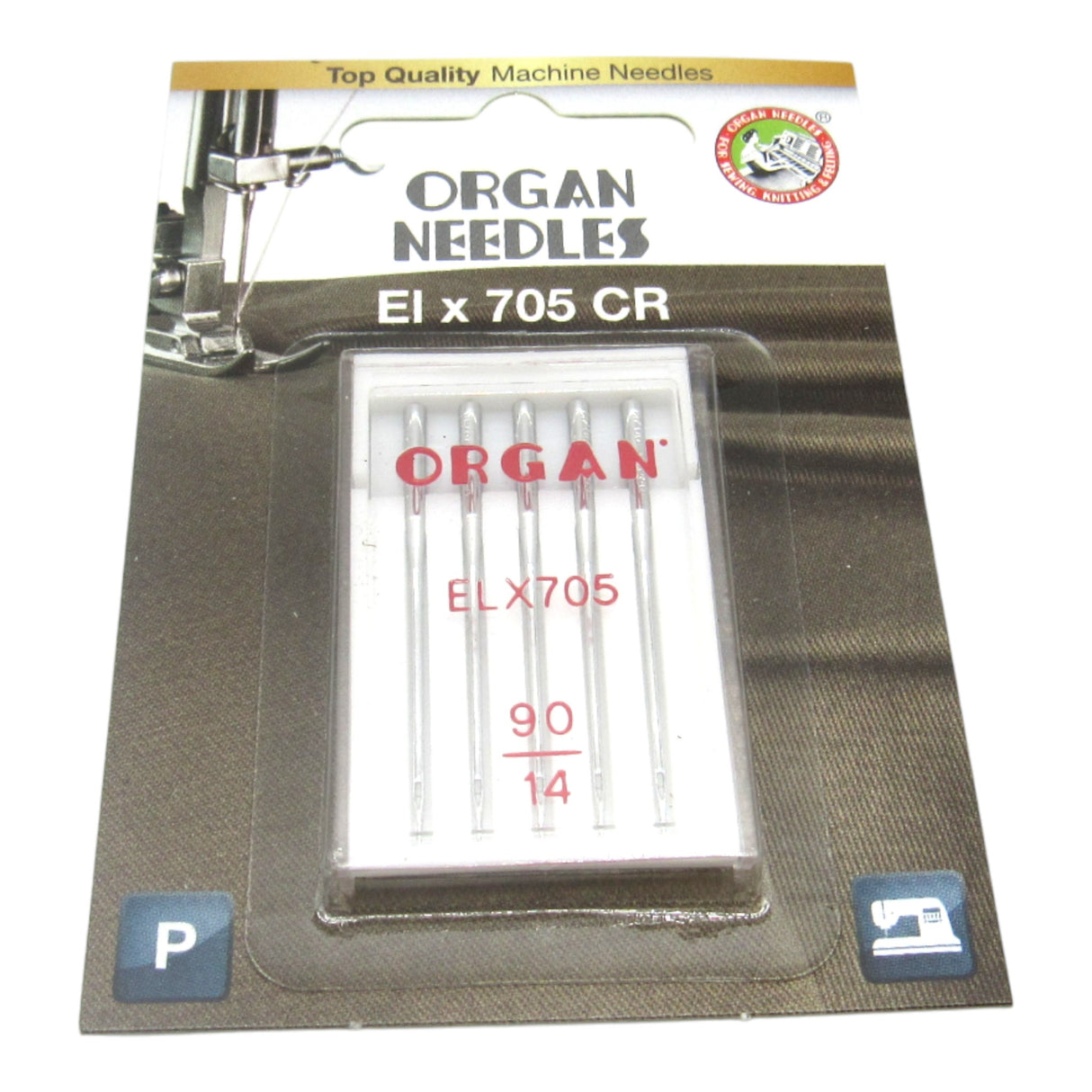 Organ ELx705 CR Chromium Serger Needles - Overlock & Cover Stitch