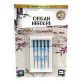 Organ Embroidery Needle Blue Tip 75/11 - 5 Pack (15x1ST)