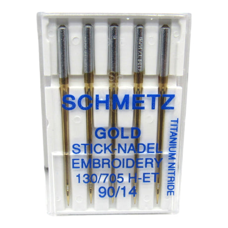 Schmetz Gold Embroidery Needles 705GE (5-Pack) - Central Michigan Sewing Supplies