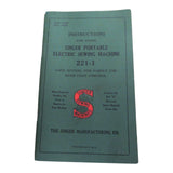 Original Singer 221-1 Instruction Manual Form 18740 Rev. 1235 (December 1935) - School-Bell Edition - Central Michigan Sewing Supplies