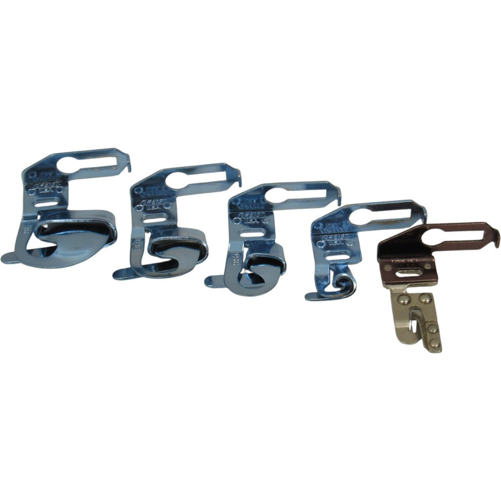 Greist Low Shank Attachments Set - Singer Models 15, 27, 66, 99, 201, 221 - 12 Pieces - Central Michigan Sewing Supplies