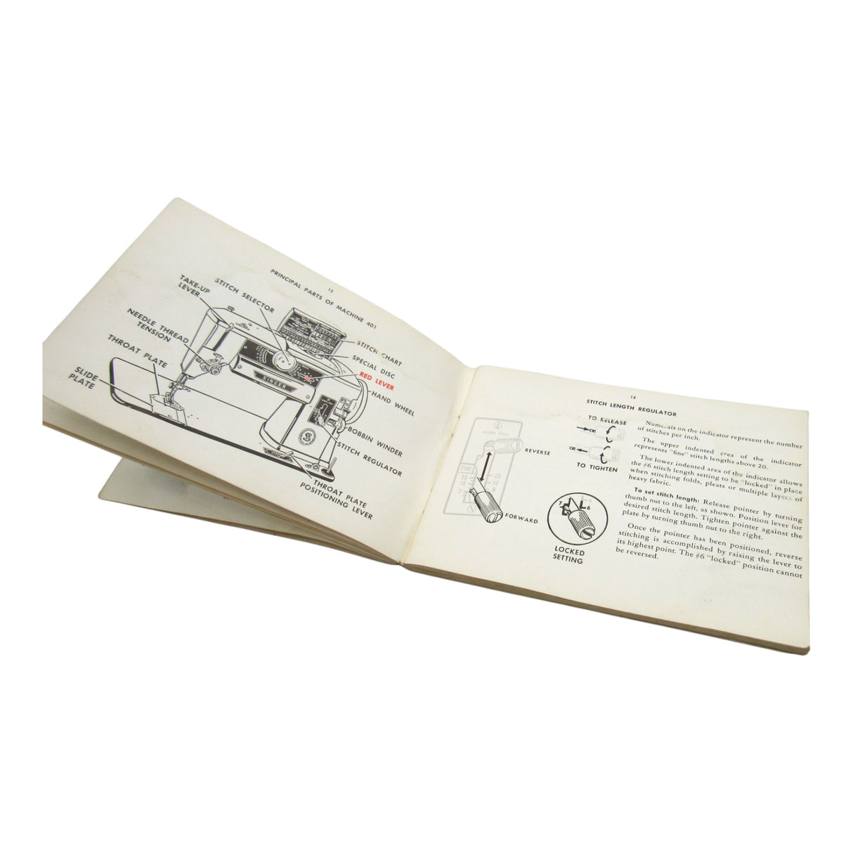 Original Singer Sewing Machine Model 401A Instruction Manual - Central Michigan Sewing Supplies