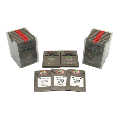 Organ Industrial Sewing Machine Needles Leather Point 16x257, 16x231, DBx1, 16x95 - Central Michigan Sewing Supplies