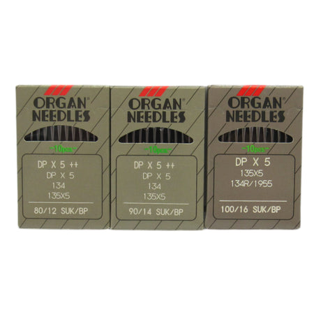 Organ Industrial Sewing Machine Needles Ball Point 135x5, 135x7, DPx5, DPx7, 134R - Central Michigan Sewing Supplies