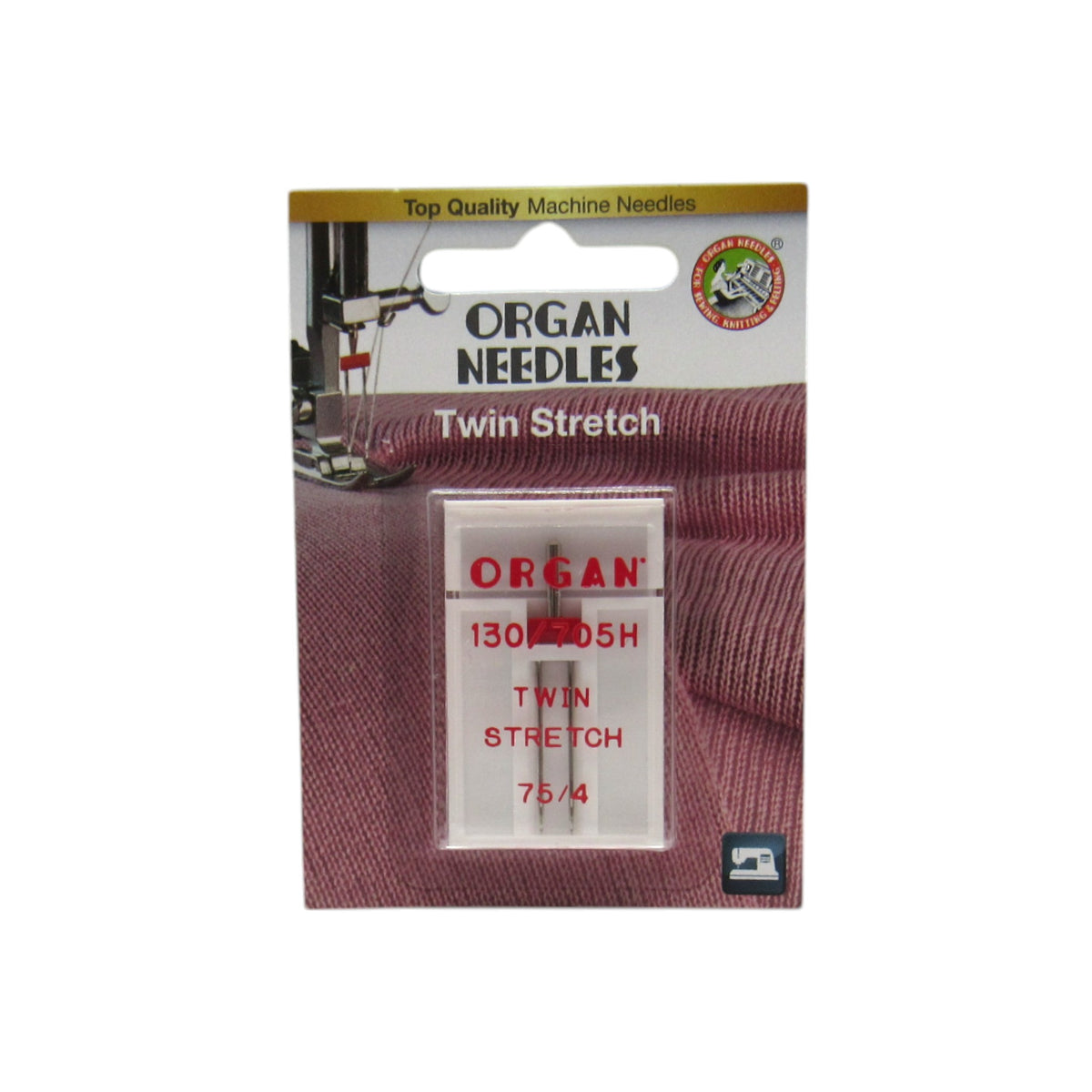 Organ Twin Stretch Needle 15x1 - 4.0mm Wide Size 11 - Stretch Fabrics ...