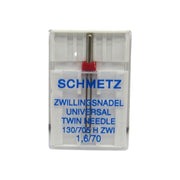 Schmetz Sewing Machine Twin Needle 1.6 mm Wide Available is size 10, 12 - Central Michigan Sewing Supplies