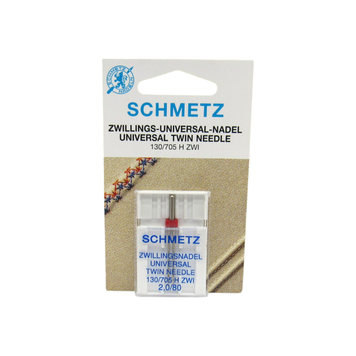 Schmetz Sewing Machine Twin Needle 2 mm Wide Size 12 - Central Michigan Sewing Supplies