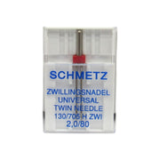 Schmetz Sewing Machine Twin Needle 2 mm Wide Size 12 - Central Michigan Sewing Supplies