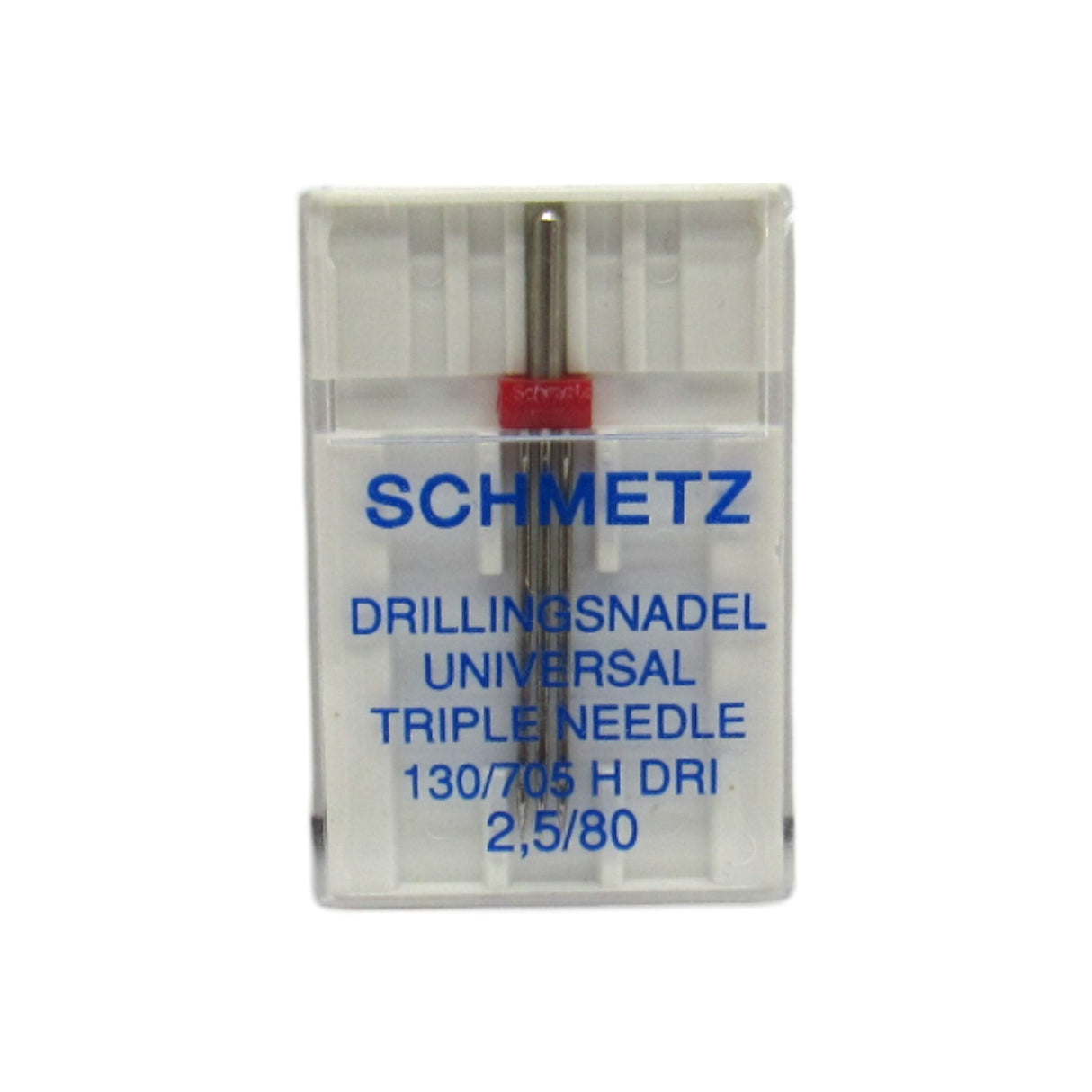 Schmetz Sewing Machine Triple Needle 2.5 mm Wide Size 12 - Central Michigan Sewing Supplies