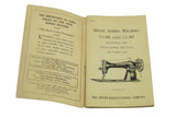 Vintage Original Singer Sewing Machine Model 15-88 and 15-89 Instruction Manual