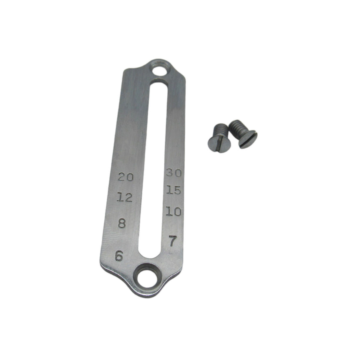 Singer Sewing Machine Model 221 Stitch Length Cover & Screws Original (Silver) - Central Michigan Sewing Supplies