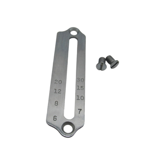 Singer Sewing Machine Model 221 Stitch Length Cover & Screws Original (Silver) - Central Michigan Sewing Supplies