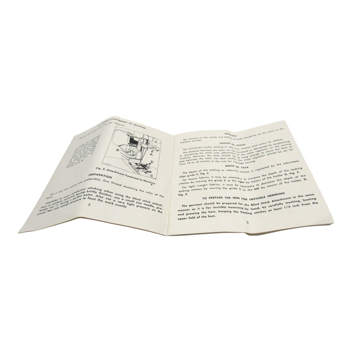 Singer Blind Stitch Attachment Low Shank # 160616