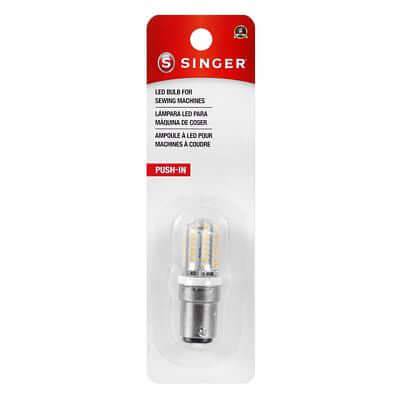 LED Light Bulb-Push In Type Bright White Singer Brand 120v 180 Lumens - Central Michigan Sewing Supplies