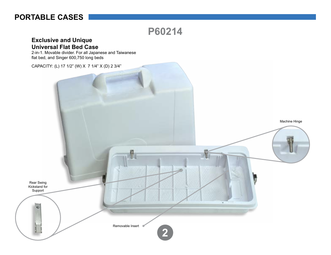 Carrying Case for Singer Sewing Machines Model 15, 27, 66, 201 - Central Michigan Sewing Supplies