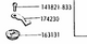 Original Singer Bobbin Case Position Finger, Left-Hand Screw & Washers - Parts #174230, #141821-833, #163131 | Touch & Sew 750, 756, 758
