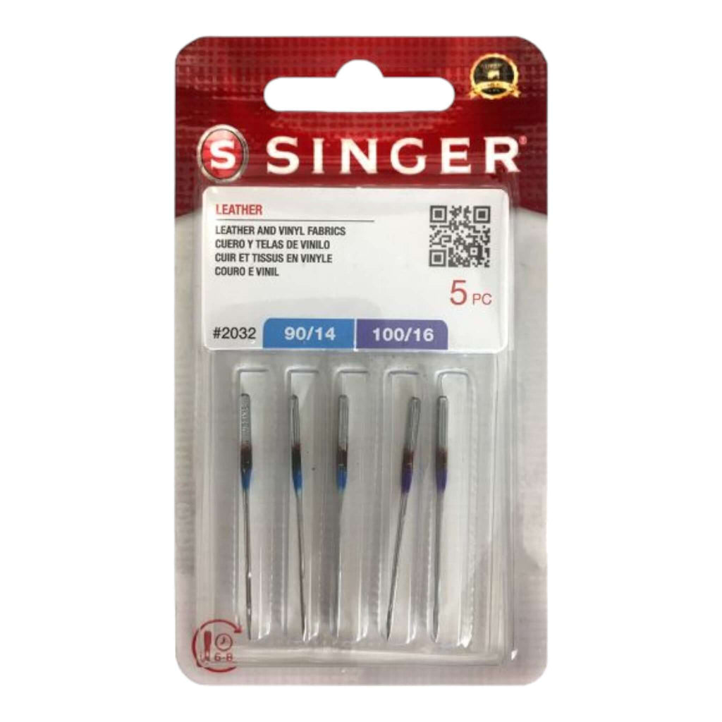 Sewing Machine Leather Needles Singer Brand Red 2032 Leather Point