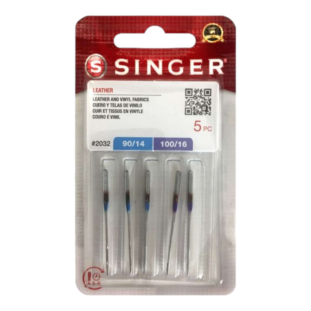 Sewing Machine Leather Needles - Singer Brand Red #2032 - Leather Point 5 pack - Central Michigan Sewing Supplies