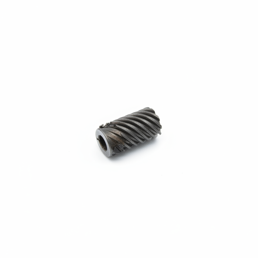 Worm gear on white background - full view