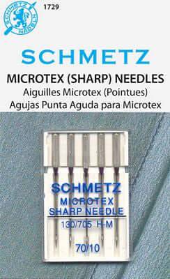Schmetz Microtex Needles Fits Singer Models 15, 27, 28, 66, 99, 201, 221, 301, 401, 403, 404, 500, 503, Most Home Machines