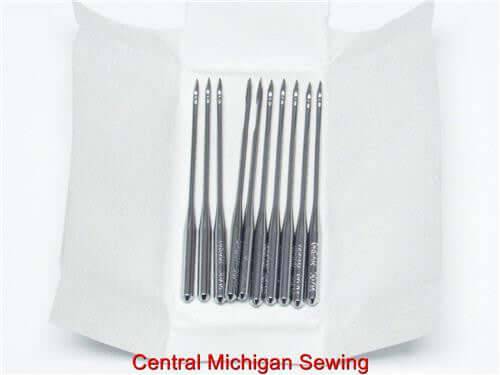 Organ Needles Leather Point Pack of Ten 15X1 Available in size 11, 14, 16, 18, - Central Michigan Sewing Supplies