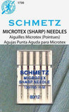 Schmetz Microtex Needles Fits Singer Models 15, 27, 28, 66, 99, 201, 221, 301, 401, 403, 404, 500, 503, Most Home Machines