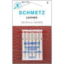 Schmetz Leather Needles Fits Singer Models 15, 27, 28, 66, 99, 201, 221, 301, 401, 403, 404, 500, 503