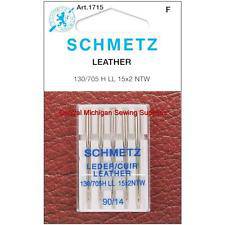 Schmetz Leather Needles Fits Singer Models 15, 27, 28, 66, 99, 201, 221, 301, 401, 403, 404, 500, 503 - Central Michigan Sewing Supplies