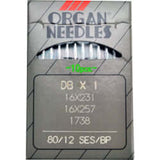 Organ Industrial Sewing Machine Needles Ball Point 16x257, 16x231, DBx1, 16x95 Available in Size 12, 14, 16, 18 - Central Michigan Sewing Supplies