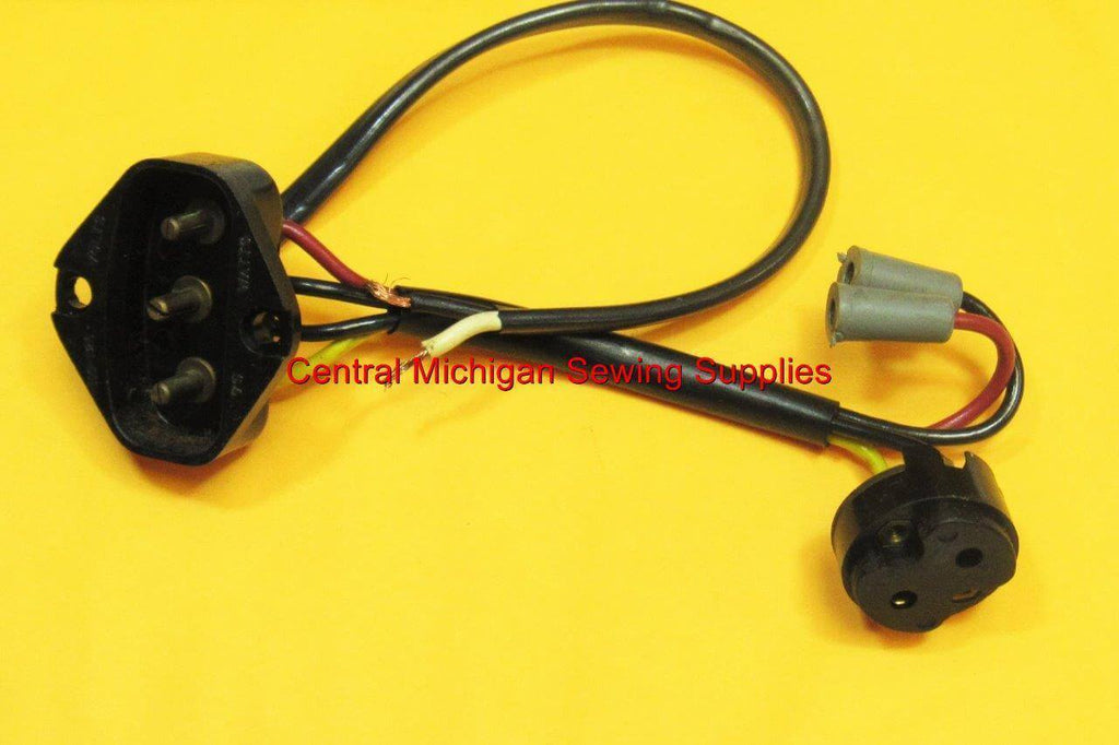 Electrical Plug 3 Pin - Fits Singer Model 301, 301A - Central Michigan Sewing Supplies