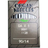 Organ Industrial Sewing Machine Needles STANDARD POINT 88x1, DA x 1 - Available in Size 10, 12, 14, 16, 18