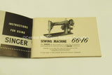 Vintage Original Singer Sewing Machine Model 66-16 Instruction Manual - Central Michigan Sewing Supplies