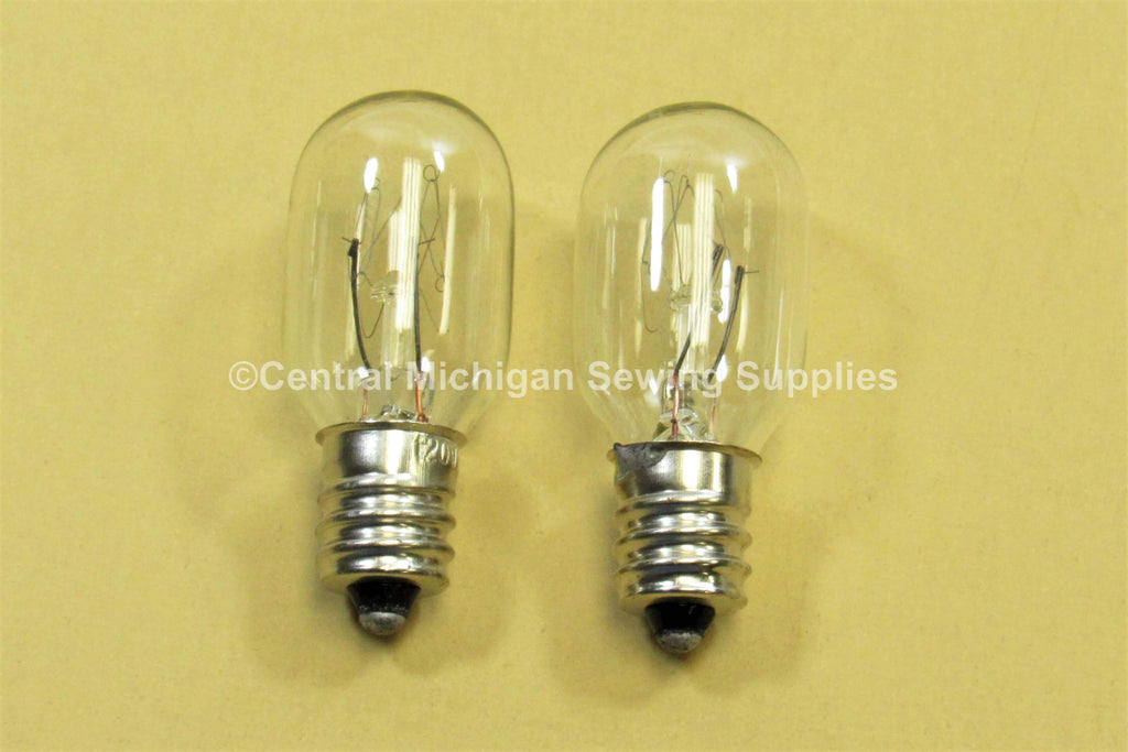 Replacement Light Bulbs Screw In Type, 7/16 Base, 15 Watt, 120 Volt - Central Michigan Sewing Supplies
