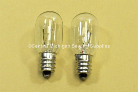 Replacement Light Bulbs Screw In Type, 7/16 Base, 15 Watt, 120 Volt